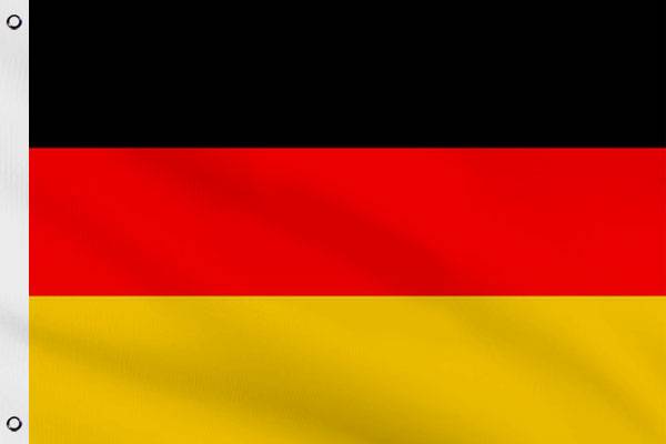 Mât Drapeau Aluminium 6,5 M Télescopique + Drapeau Allemagne 150×80 Cm + Douille Sol 50 Cm